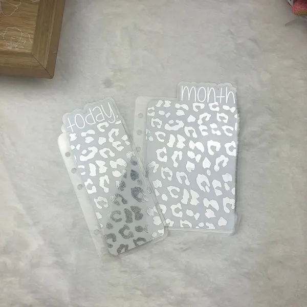 MTO A6 Rings Leopard Print Planner Tabs