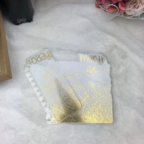MTO Twin Wire Bound Splatter Planner Tabs