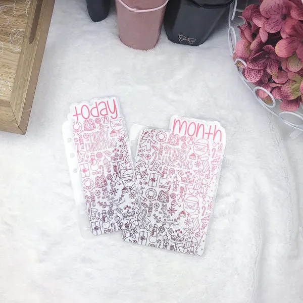 MTO Mini Discs Merry Christmas Planner Tabs