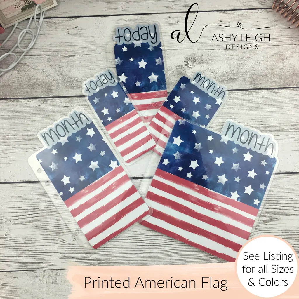 MTO Mini Discs American Flag Planner Tabs
