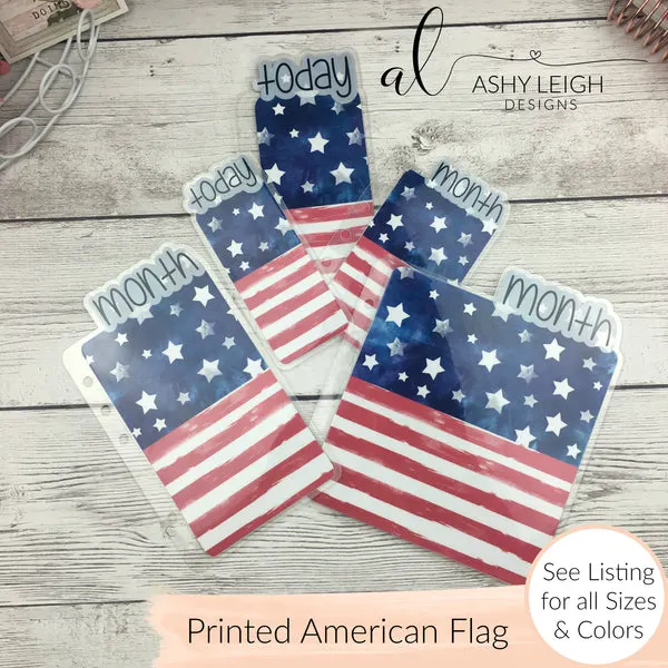 MTO Mini Discs American Flag Planner Tabs