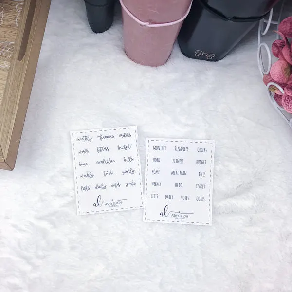 MTO Clear Mini Heading Stickers