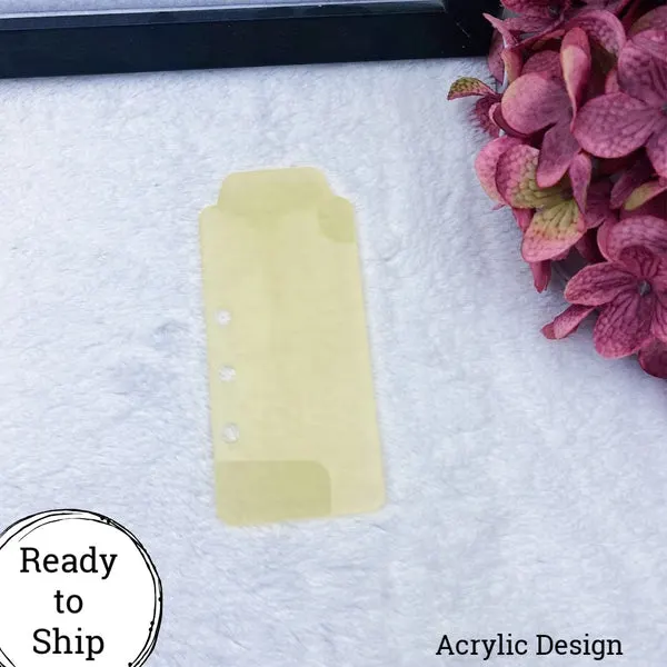 A5 Rings/A5 Wide Rings Citrus Acrylic Top Tab - Ready to Ship