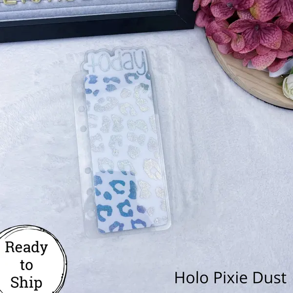 A6 Rings Holo Pixie Dust Leopard Print Today Tab - Ready to Ship