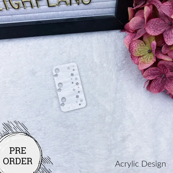 PRE-ORDER Tiny Stars Planner Tail Holder - 13 Acrylic Colors to Choose From!
