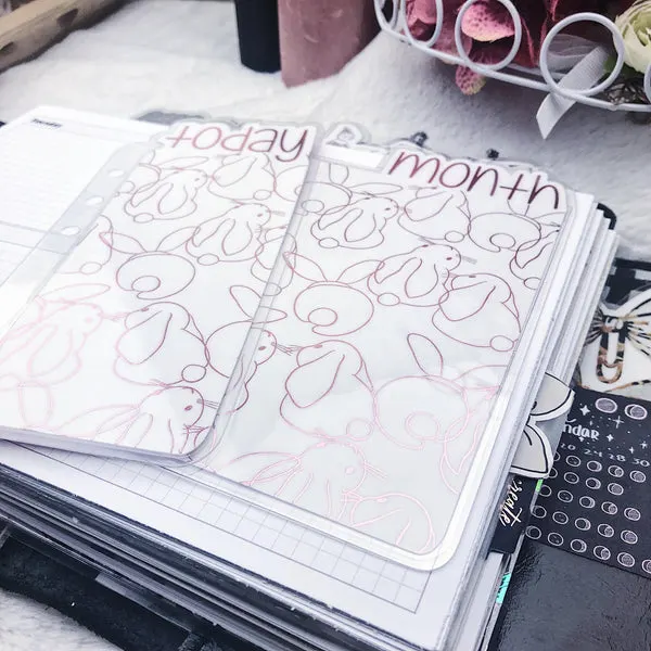 MTO A5 Rings Bunnies Planner Tabs