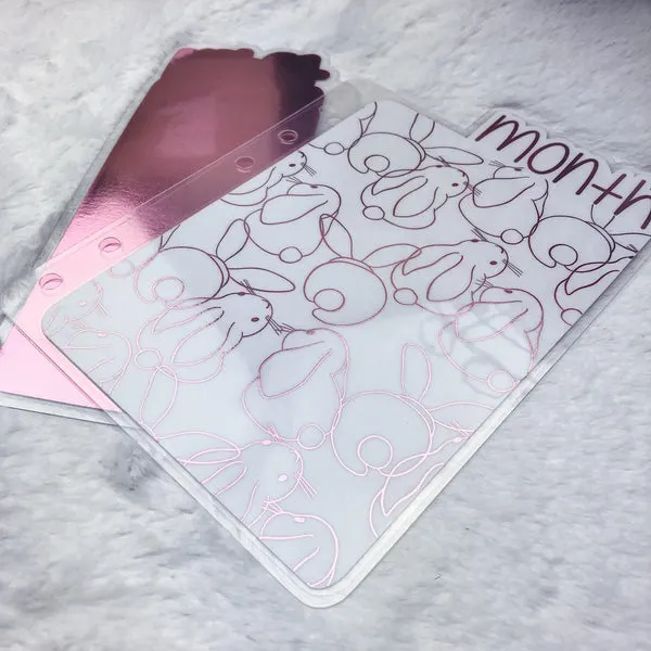 MTO Personal Wide Rings Bunnies Planner Tabs