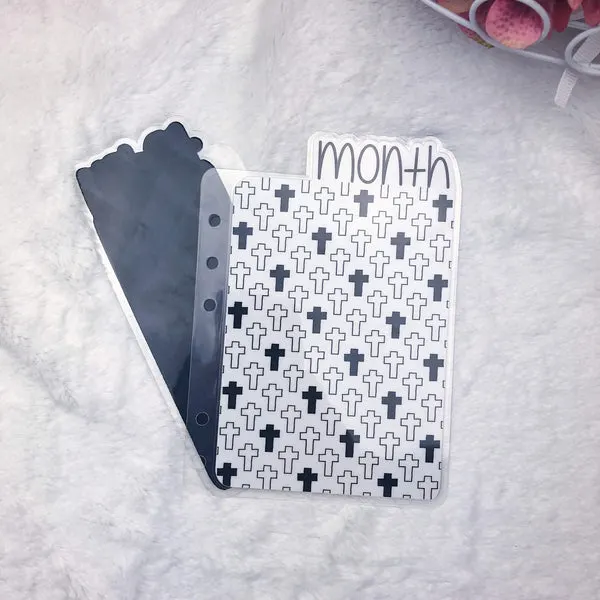 MTO Half Letter Discs Crosses Planner Tabs