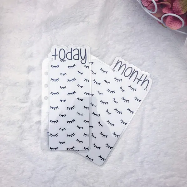 MTO Twin Wire Bound Eyelashes Planner Tabs