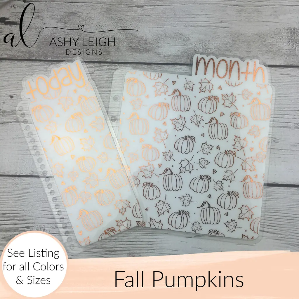 MTO Micro Discs Fall Pumpkins Planner Tabs