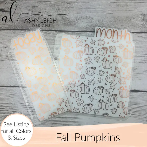 MTO B6 Spiral Bound Fall Pumpkins Planner Tabs