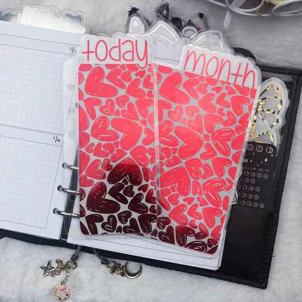 MTO A5 TN Hearts Planner Tabs