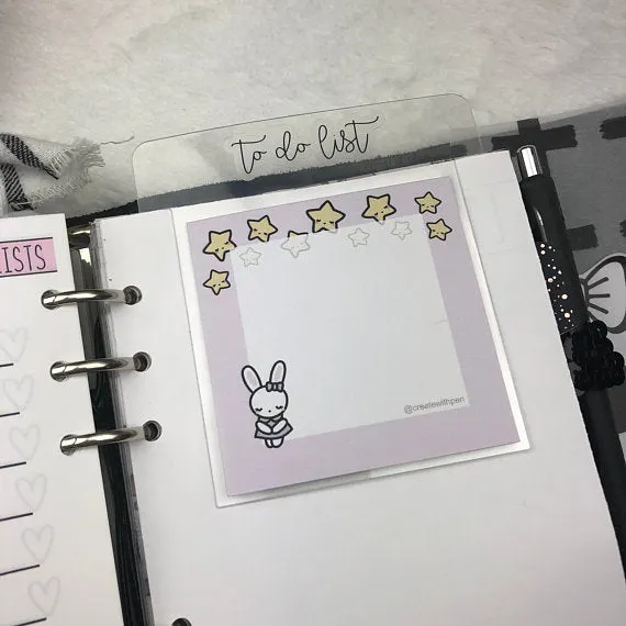 MTO 3 x 3 Sticky Note Dangle Planner Clip Tab