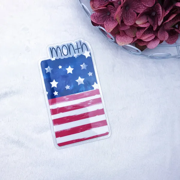 Micro/A7 TN Printed American Flag Month Tab - Ready to Ship