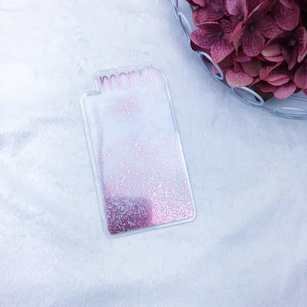Micro/A7 TN Light Pink Splatter Month Tab - Ready to Ship
