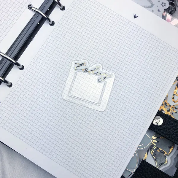 Leopard Foiled Mini Today Planner Clip - Ready to Ship