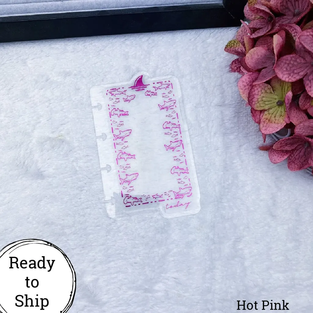 Micro Discs Hot Pink Shark Dashboard Tab - Ready to Ship