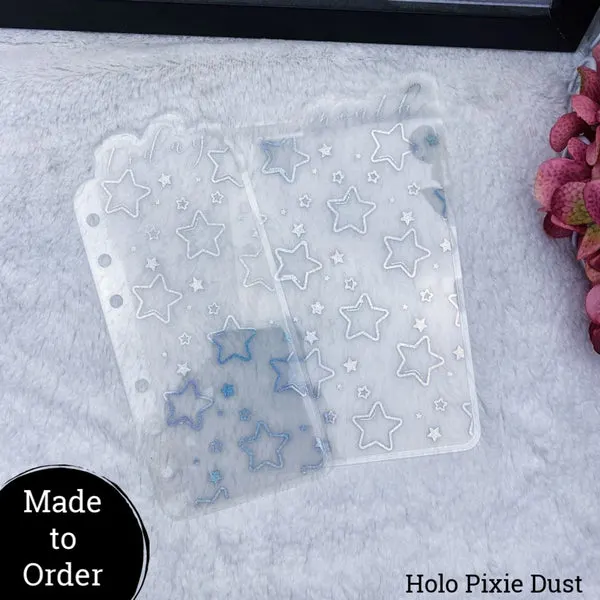 MTO A6 Rings Acetate Star Patterned Planner Tabs