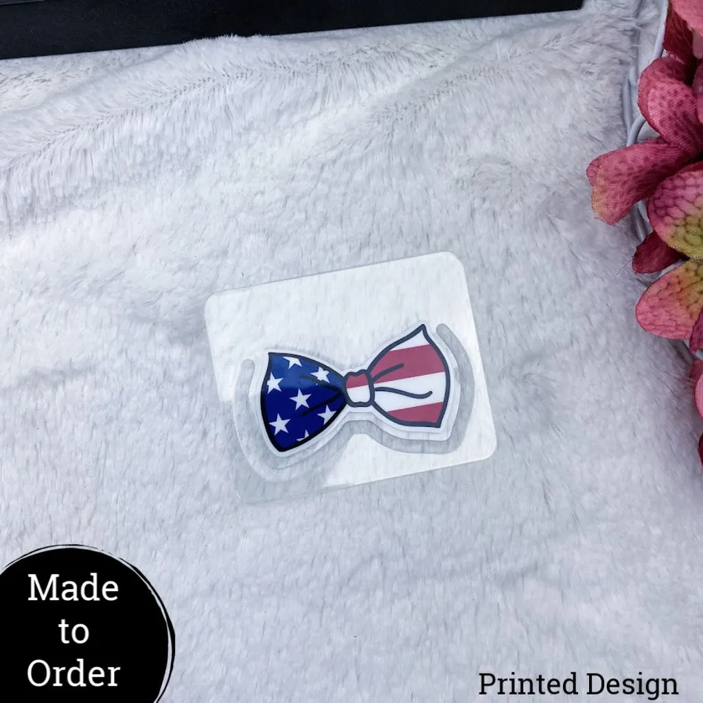 MTO American Flag Dangle Tab Bow Planner Clip Tab