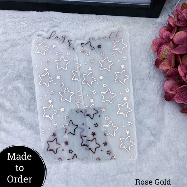 MTO B6 TN Acetate Star Patterned Planner Tabs