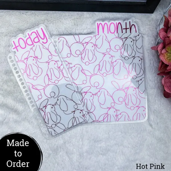 MTO Spiral Bound Bunnies Planner Tabs