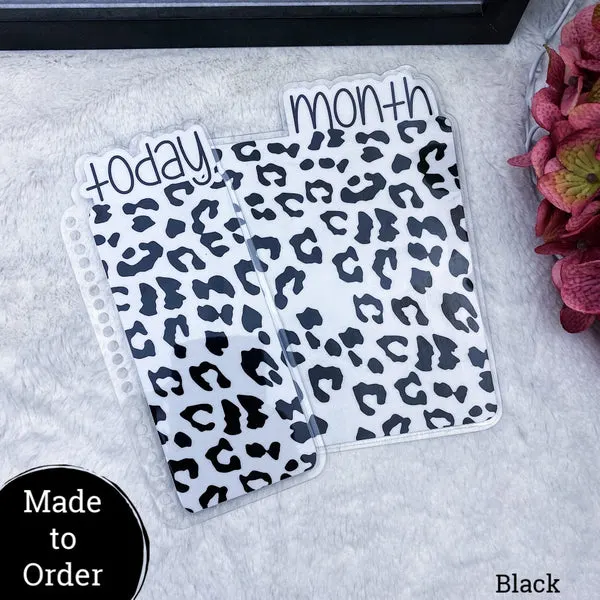 MTO Spiral Bound Leopard Print Planner Tabs