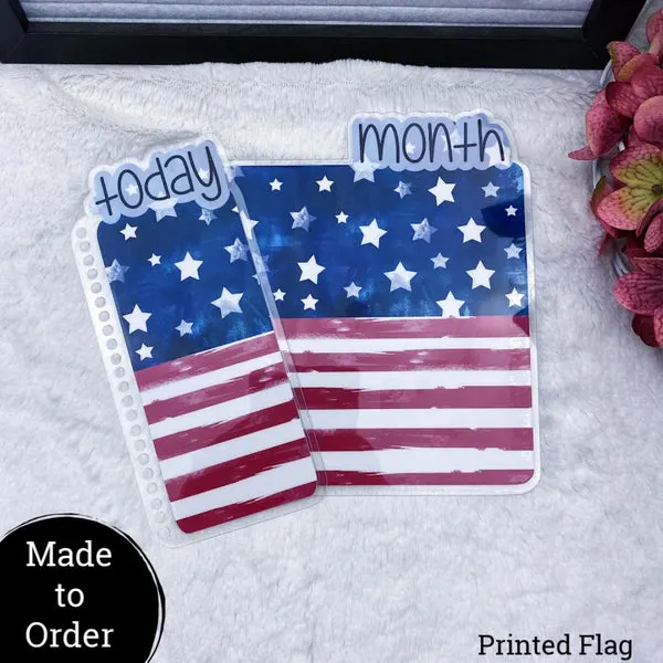 MTO Spiral Bound American Flag Planner Tabs