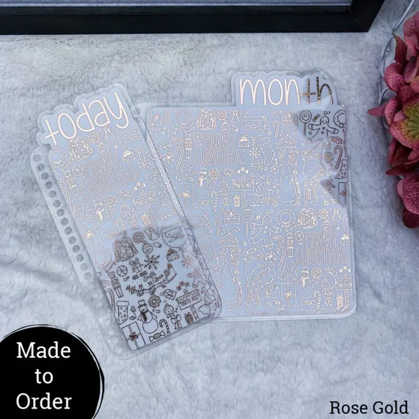 MTO Spiral Bound Merry Christmas Planner Tabs