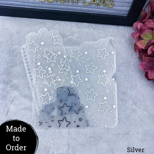 MTO Spiral Bound Acetate Star Patterned  Planner Tabs