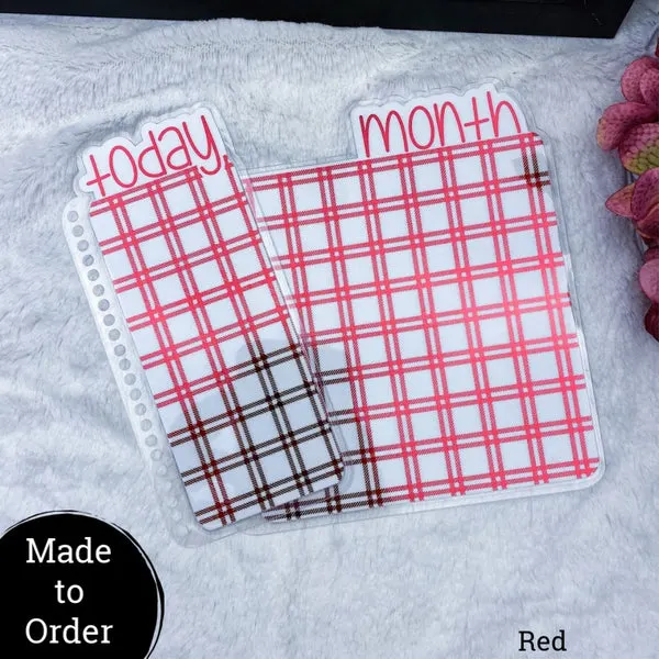 MTO Spiral Bound Plaid Planner Tabs
