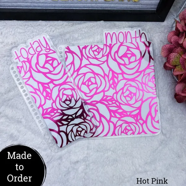 MTO Spiral Bound Roses Planner Tabs