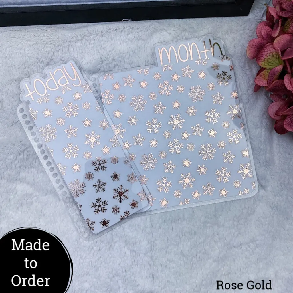 MTO Spiral Bound Snow Flakes Planner Tabs