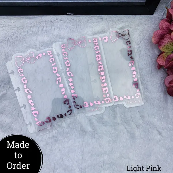 MTO Micro Discs Leopard Print Bow Set of 3 Dashboard Set