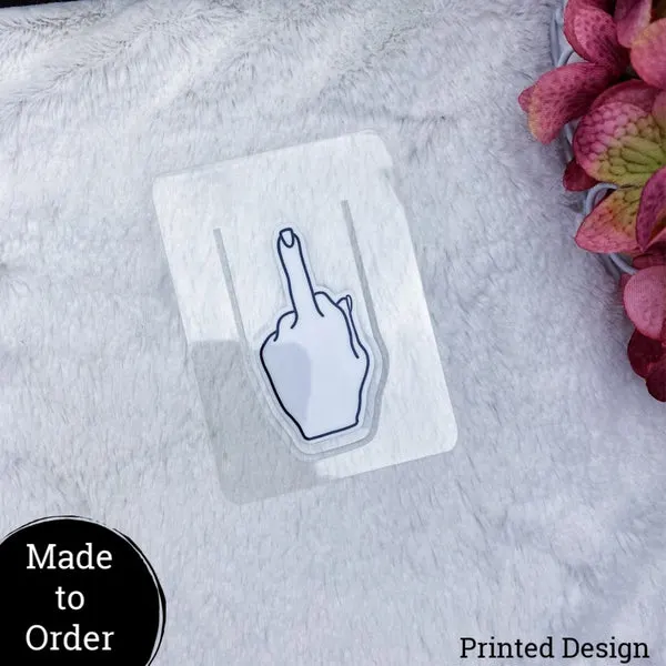 MTO Middle Finger Dangle Planner Clip Tab