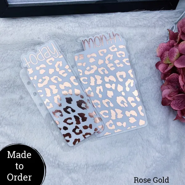 MTO Personal Rings Leopard Print Planner Tabs