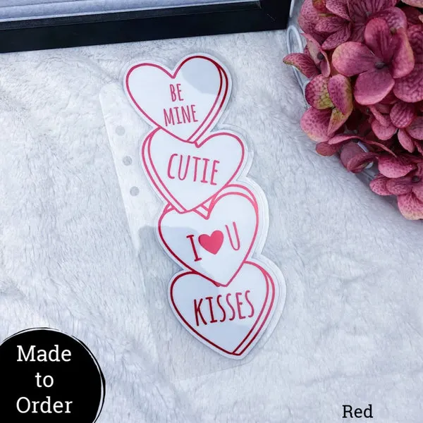 MTO B6 Spiral Bound Stacked Conversation Hearts Planner Tab