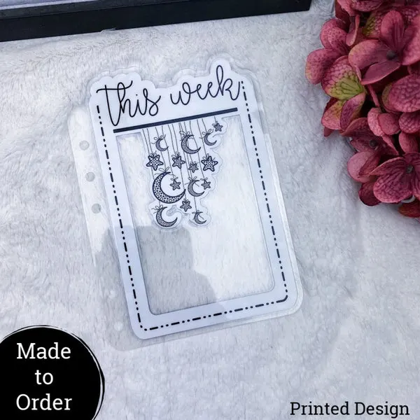 MTO Personal Wide Rings Custom Star Dangled Dashed Die Cut Planner Tabs