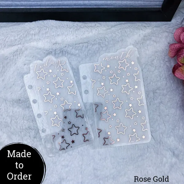 MTO Pocket Rings Acetate Star Patterned Planner Tabs