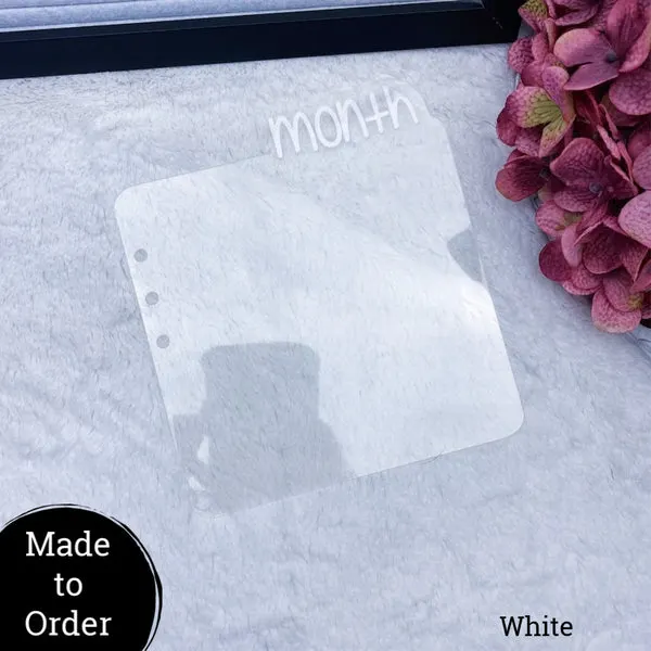 MTO A5 Rings All Clear Planner Tabs