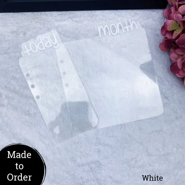 MTO A5 Wide Rings All Clear Planner Tabs