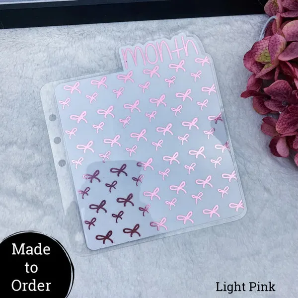 MTO A5 Rings Bows Planner Tabs