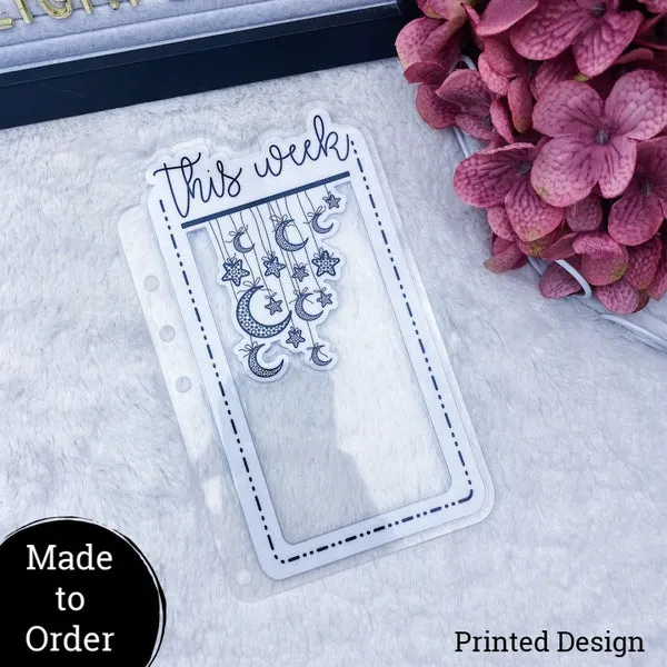 MTO A5 Wide Rings Custom Star Dangled Dashed Die Cut Planner Tabs