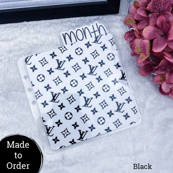 MTO A5 Wide Rings Vuitton Planner Tabs