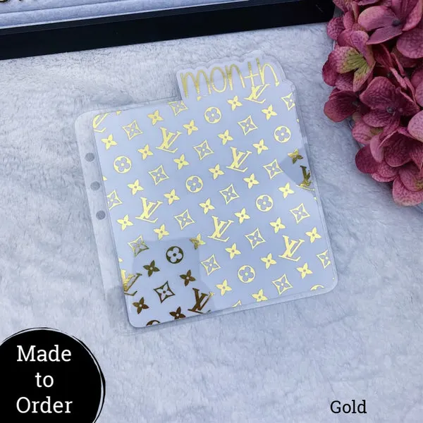 MTO A5 Wide Rings Vuitton Planner Tabs