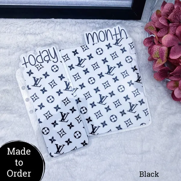 MTO A5 Wide Rings Vuitton Planner Tabs
