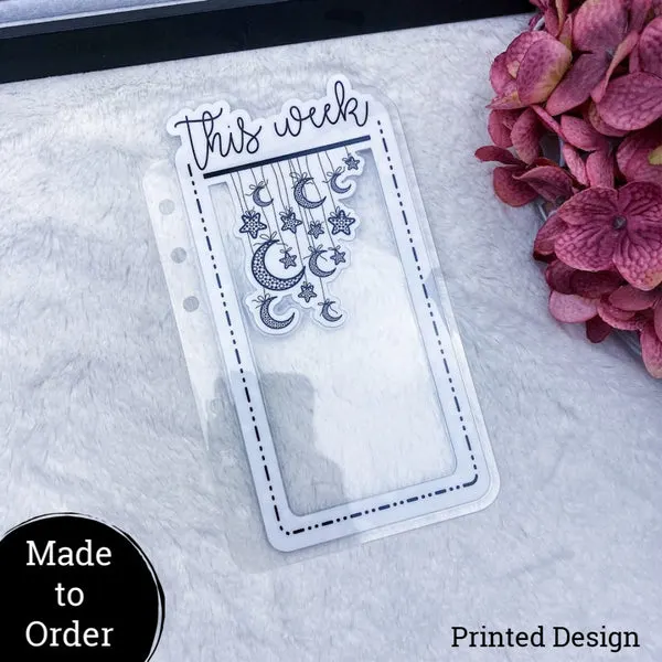 MTO A6 Rings Custom Star Dangled Dashed Die Cut Planner Tabs