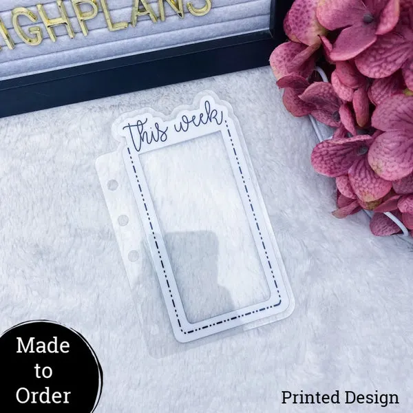MTO Pocket Rings Custom Dashed Die Cut Planner Tabs