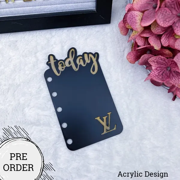PRE-ORDER Black & Gold LV Acrylic Today Tab