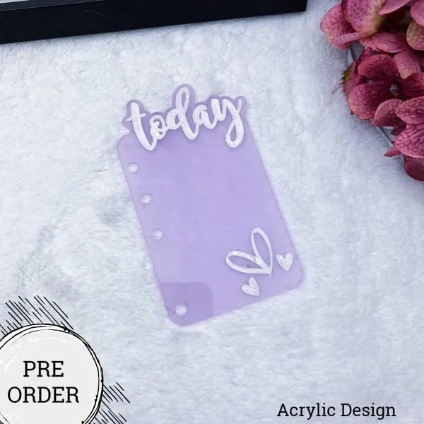 PRE-ORDER Purple Hearts Acrylic Today Tab