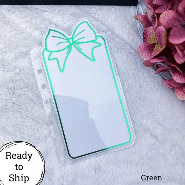 A5 Rings Green Center Bow Tab - Ready to Ship